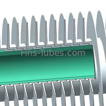 kaufen DELLOK-Luft kühlte L Art schraubenartiges Rippenrohr des Edelstahl-0.6mm ab online manufacture