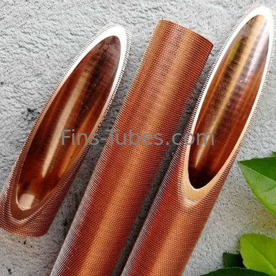 DELLOK Innere Rille/innere/innere Aluminium-Röhre mit niedrigen Flossen,Röhre mit niedrigen Flossen