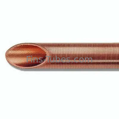 DELLOK Innere Rille/innere/innere Aluminium-Röhre mit niedrigen Flossen,Röhre mit niedrigen Flossen