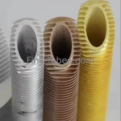 DELLOK OD63.5mm Aluminium-Finnenröhre mit Langlebigkeit / Langlebigkeit Kühlung bis zu 300 ° F