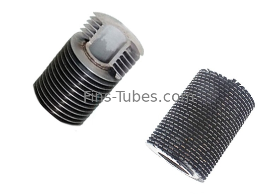 Extrudierte Flossen aus Kohlenstoffstahl Rohr Schwarz lackiert Klarfarbe Festgezackte Flossen 1-5 mm Dicke