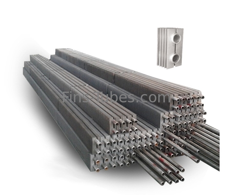 Extrudierte Flossen aus Kohlenstoffstahl Rohr Schwarz lackiert Klarfarbe Festgezackte Flossen 1-5 mm Dicke