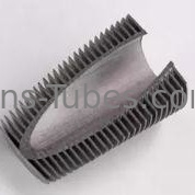 DELLOK-kerbte Aluminiumflossen-Rohr 1100 Stärke quetschverbundene 0.45mm